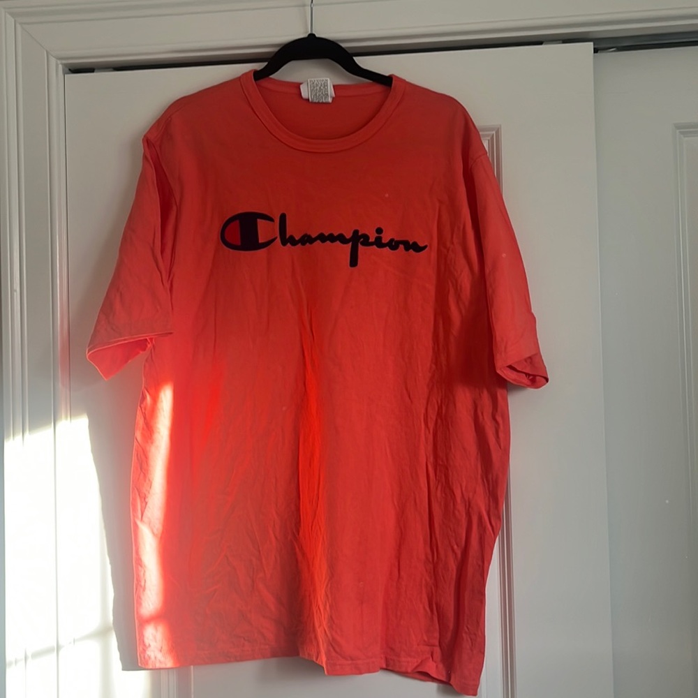 Champion 2XL coral orange t shirt